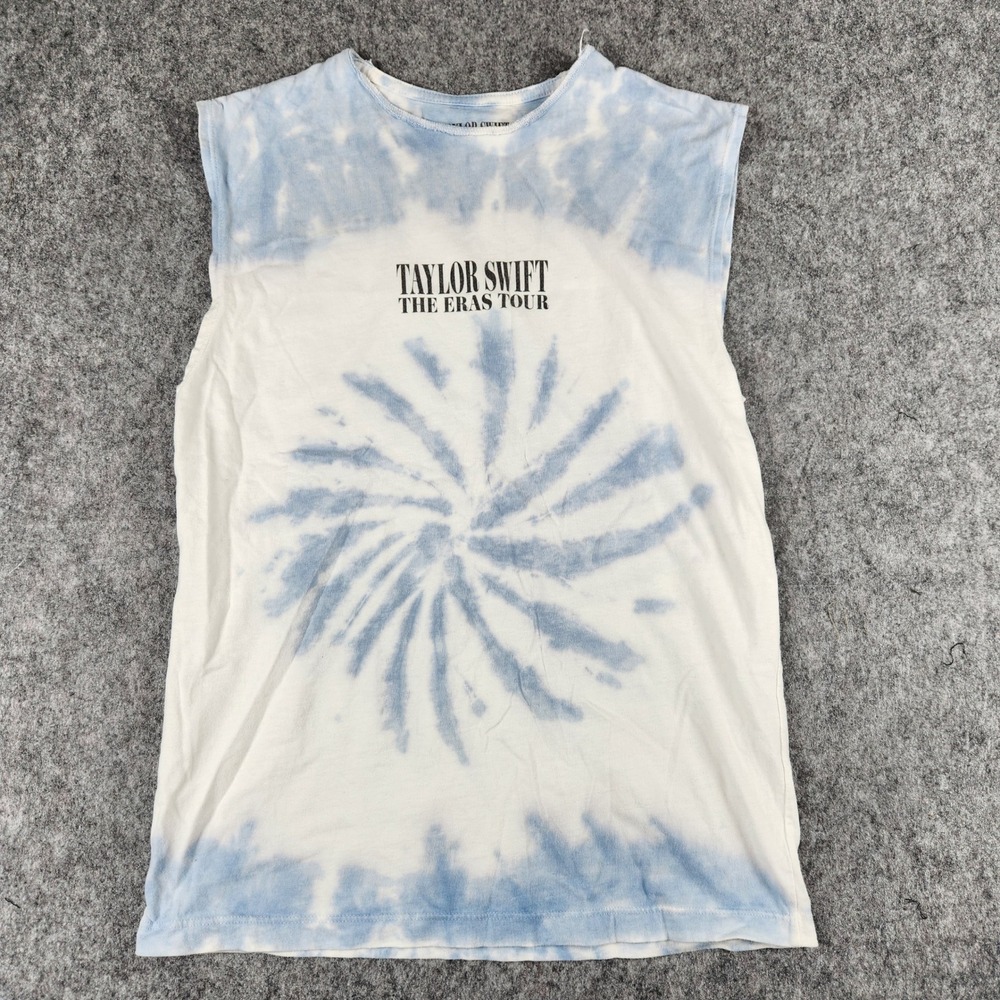 Taylor Swift The‎ Eras Tour Tank Top Women XS Blue Tie Dye Concert Muscle Tee